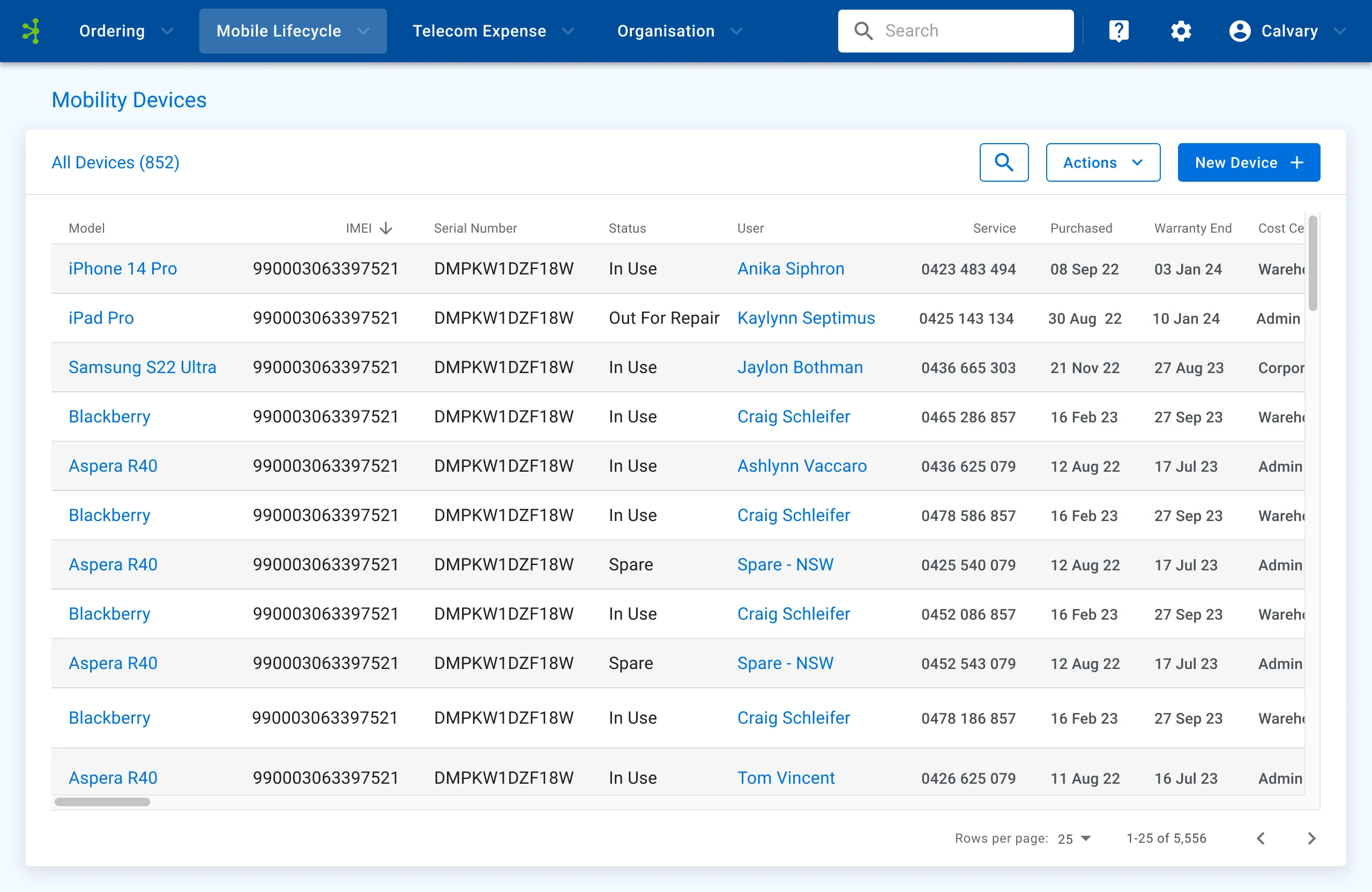 Mobile device management